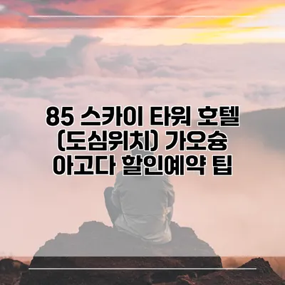 85 스카이 타워 호텔 (도심위치) 가오슝 아고다 할인예약 팁