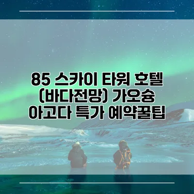 85 스카이 타워 호텔 (바다전망) 가오슝 아고다 특가 예약꿀팁