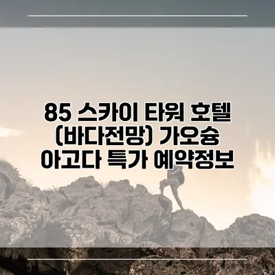 85 스카이 타워 호텔 (바다전망) 가오슝 아고다 특가 예약정보