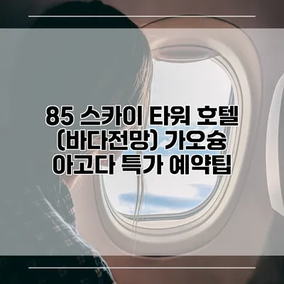 85 스카이 타워 호텔 (바다전망) 가오슝 아고다 특가 예약팁