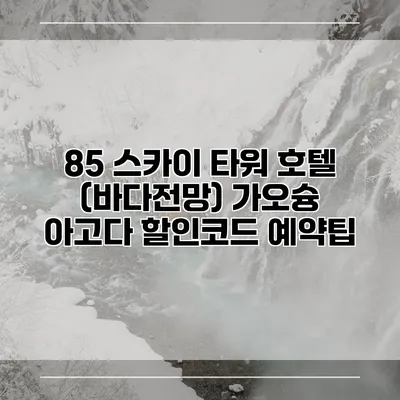 85 스카이 타워 호텔 (바다전망) 가오슝 아고다 할인코드 예약팁