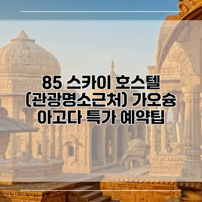 85 스카이 호스텔 (관광명소근처) 가오슝 아고다 특가 예약팁