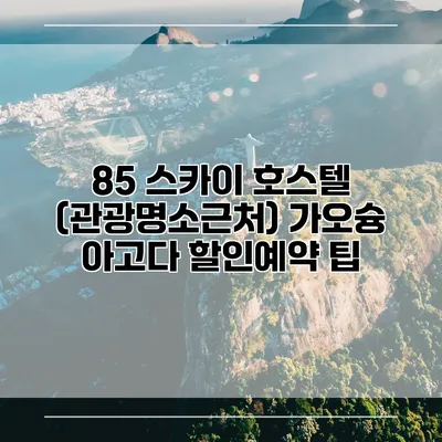 85 스카이 호스텔 (관광명소근처) 가오슝 아고다 할인예약 팁