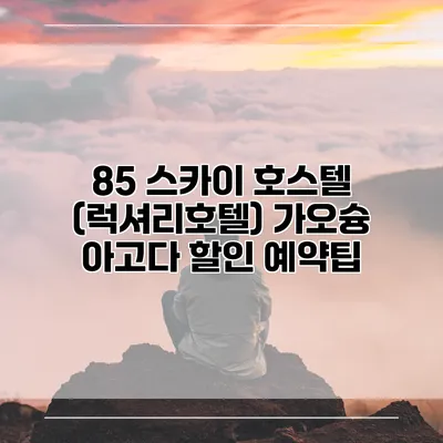 85 스카이 호스텔 (럭셔리호텔) 가오슝 아고다 할인 예약팁