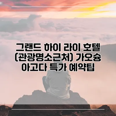 그랜드 하이 라이 호텔 (관광명소근처) 가오슝 아고다 특가 예약팁