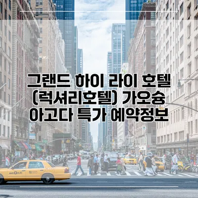 그랜드 하이 라이 호텔 (럭셔리호텔) 가오슝 아고다 특가 예약정보