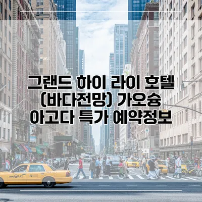 그랜드 하이 라이 호텔 (바다전망) 가오슝 아고다 특가 예약정보