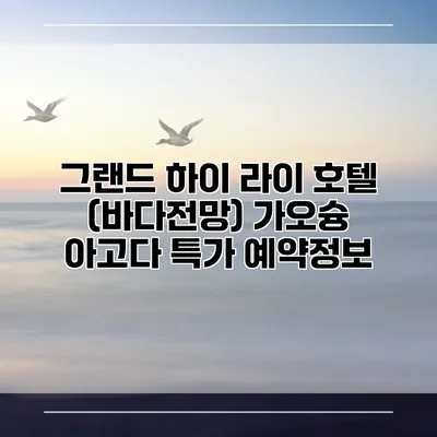 그랜드 하이 라이 호텔 (바다전망) 가오슝 아고다 특가 예약정보