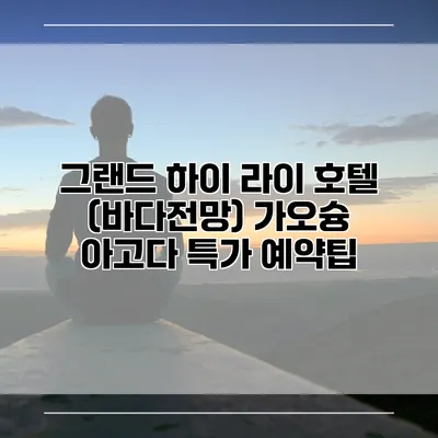 그랜드 하이 라이 호텔 (바다전망) 가오슝 아고다 특가 예약팁