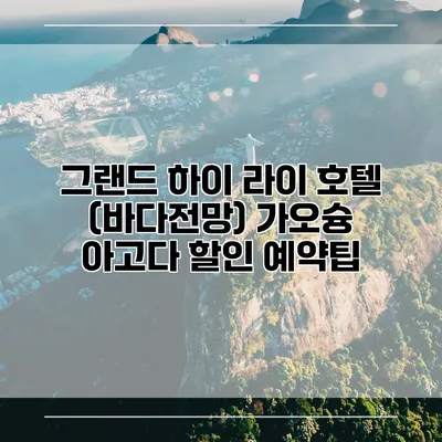 그랜드 하이 라이 호텔 (바다전망) 가오슝 아고다 할인 예약팁