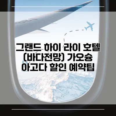 그랜드 하이 라이 호텔 (바다전망) 가오슝 아고다 할인 예약팁