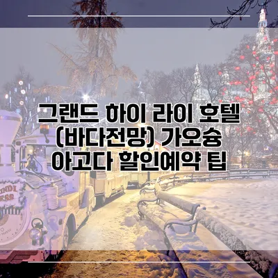그랜드 하이 라이 호텔 (바다전망) 가오슝 아고다 할인예약 팁