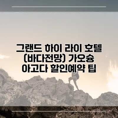 그랜드 하이 라이 호텔 (바다전망) 가오슝 아고다 할인예약 팁