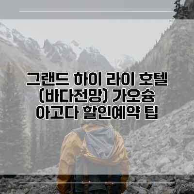 그랜드 하이 라이 호텔 (바다전망) 가오슝 아고다 할인예약 팁