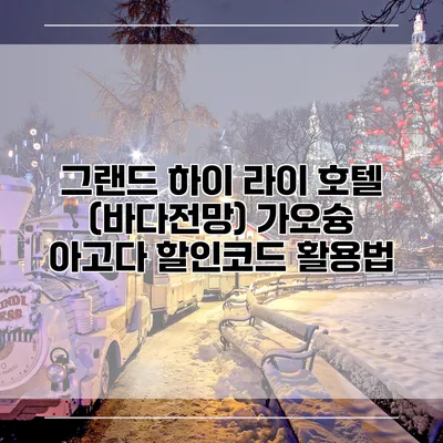 그랜드 하이 라이 호텔 (바다전망) 가오슝 아고다 할인코드 활용법