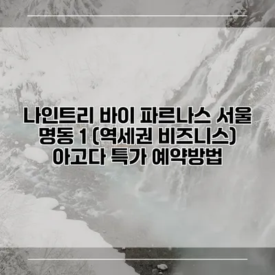 나인트리 바이 파르나스 서울 명동 1 (역세권 비즈니스) 아고다 특가 예약방법