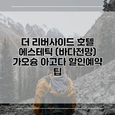 더 리버사이드 호텔 에스테틱 (바다전망) 가오슝 아고다 할인예약 팁