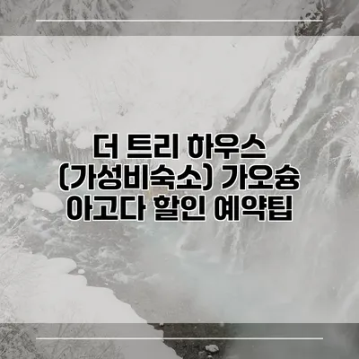 더 트리 하우스 (가성비숙소) 가오슝 아고다 할인 예약팁