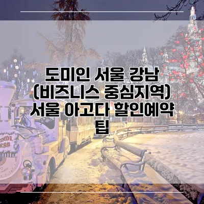 도미인 서울 강남 (비즈니스 중심지역) 서울 아고다 할인예약 팁