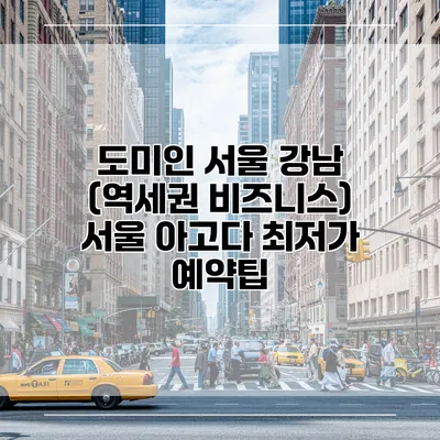 도미인 서울 강남 (역세권 비즈니스) 서울 아고다 최저가 예약팁