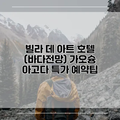 빌라 데 아트 호텔 (바다전망) 가오슝 아고다 특가 예약팁