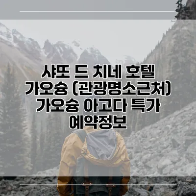 샤또 드 치네 호텔 가오슝 (관광명소근처) 가오슝 아고다 특가 예약정보