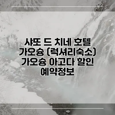 샤또 드 치네 호텔 가오슝 (럭셔리숙소) 가오슝 아고다 할인 예약정보