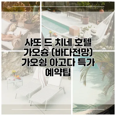 샤또 드 치네 호텔 가오슝 (바다전망) 가오슁 아고다 특가 예약팁