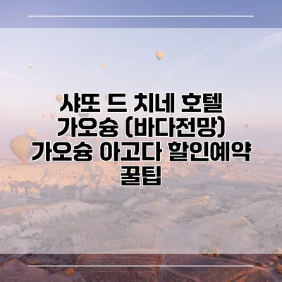 샤또 드 치네 호텔 가오슝 (바다전망) 가오슝 아고다 할인예약 꿀팁