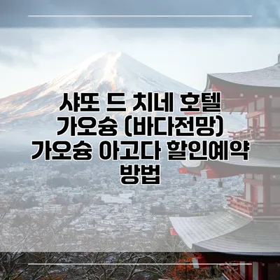 샤또 드 치네 호텔 가오슝 (바다전망) 가오슝 아고다 할인예약 방법