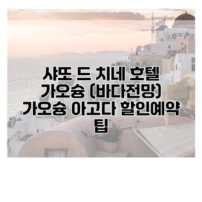 샤또 드 치네 호텔 가오슝 (바다전망) 가오슝 아고다 할인예약 팁