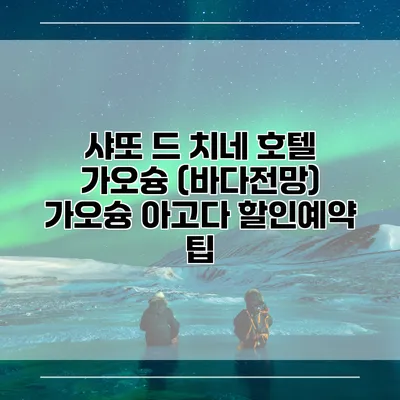 샤또 드 치네 호텔 가오슝 (바다전망) 가오슝 아고다 할인예약 팁