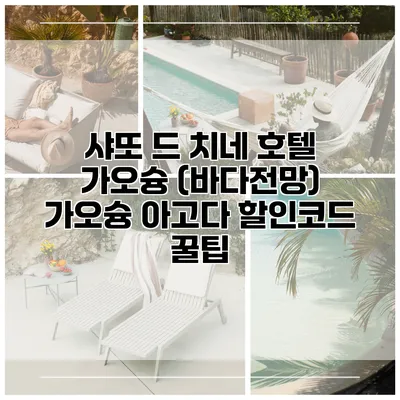 샤또 드 치네 호텔 가오슝 (바다전망) 가오슝 아고다 할인코드 꿀팁
