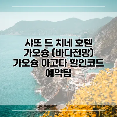 샤또 드 치네 호텔 가오슝 (바다전망) 가오슝 아고다 할인코드 예약팁