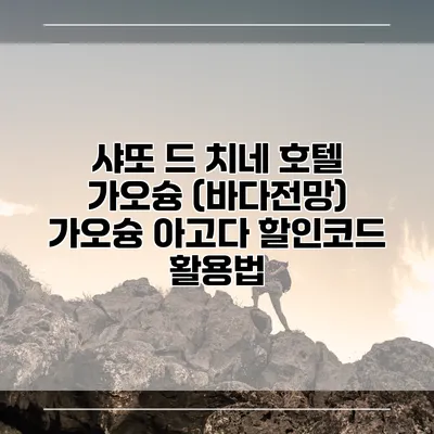 샤또 드 치네 호텔 가오슝 (바다전망) 가오슝 아고다 할인코드 활용법