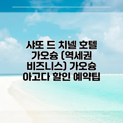 샤또 드 치넬 호텔 가오슝 (역세권 비즈니스) 가오슝 아고다 할인 예약팁