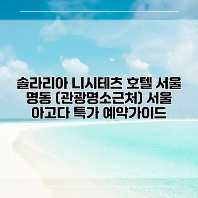 솔라리아 니시테츠 호텔 서울 명동 (관광명소근처) 서울 아고다 특가 예약가이드