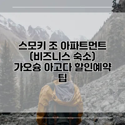 스모키 조 아파트먼트 (비즈니스 숙소) 가오슝 아고다 할인예약 팁