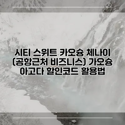 시티 스위트 카오슝 체나이 (공항근처 비즈니스) 가오슝 아고다 할인코드 활용법