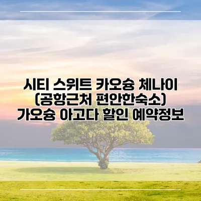 시티 스위트 카오슝 체나이 (공항근처 편안한숙소) 가오슝 아고다 할인 예약정보
