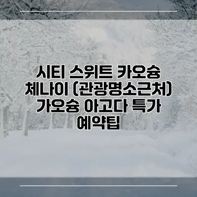 시티 스위트 카오슝 체나이 (관광명소근처) 가오슝 아고다 특가 예약팁