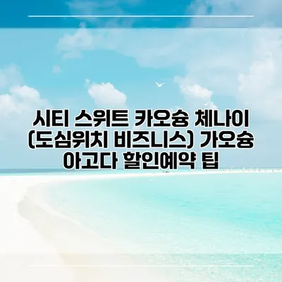 시티 스위트 카오슝 체나이 (도심위치 비즈니스) 가오슝 아고다 할인예약 팁