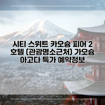 시티 스위트 카오슝 피어 2 호텔 (관광명소근처) 가오슝 아고다 특가 예약정보