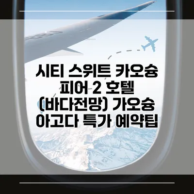 시티 스위트 카오슝 피어 2 호텔 (바다전망) 가오슝 아고다 특가 예약팁