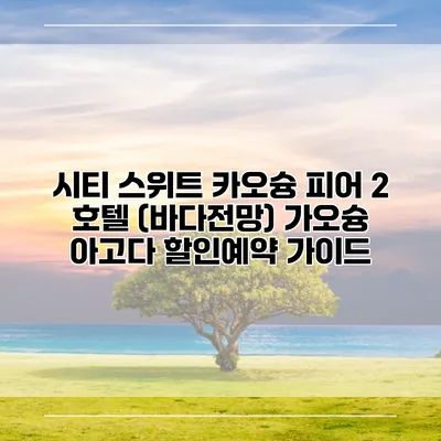 시티 스위트 카오슝 피어 2 호텔 (바다전망) 가오슝 아고다 할인예약 가이드