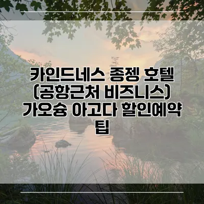 카인드네스 종젱 호텔 (공항근처 비즈니스) 가오슝 아고다 할인예약 팁