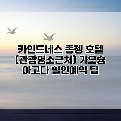 카인드네스 종젱 호텔 (관광명소근처) 가오슝 아고다 할인예약 팁