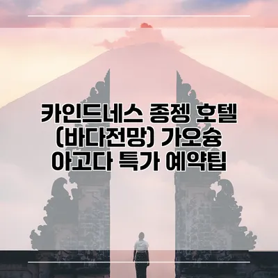 카인드네스 종젱 호텔 (바다전망) 가오슝 아고다 특가 예약팁