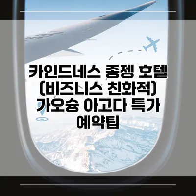 카인드네스 종젱 호텔 (비즈니스 친화적) 가오슝 아고다 특가 예약팁