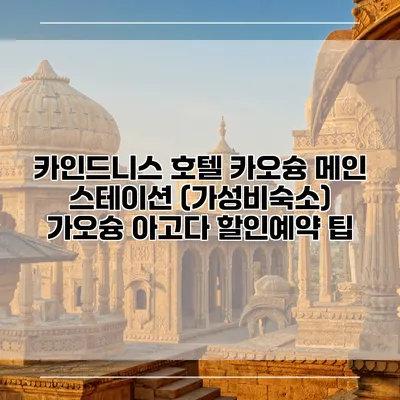 카인드니스 호텔 카오슝 메인 스테이션 (가성비숙소) 가오슝 아고다 할인예약 팁